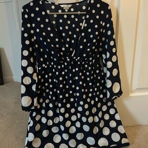 Boden Navy and White Polka Dot Cover Up Size 4